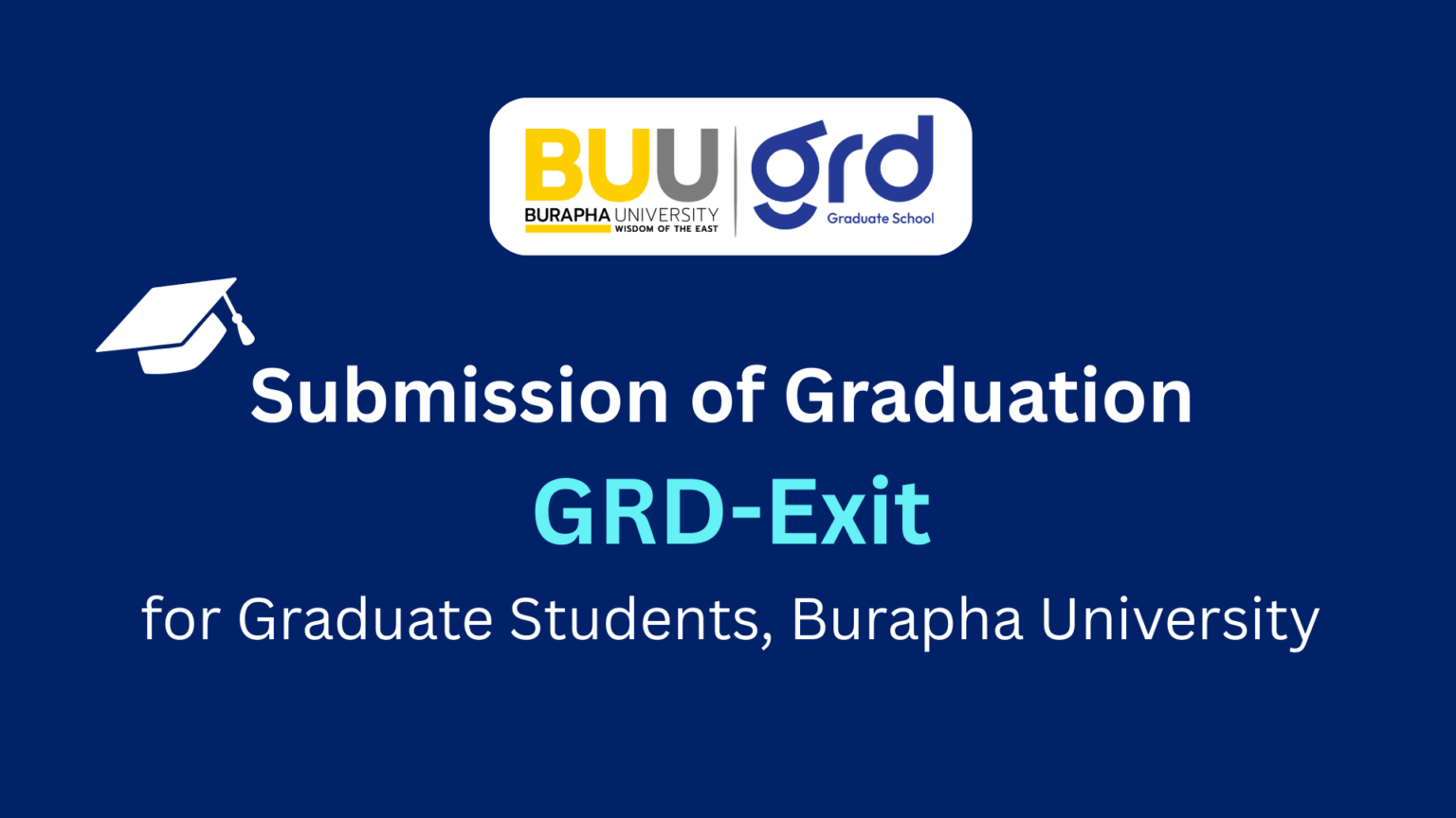 GRD-Exit – Graduate School, Burapha University